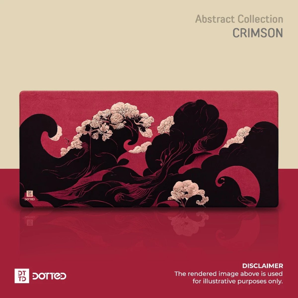 DOTTED CRIMSON 900X400MM DESK MAT (4MM)