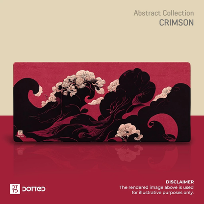DOTTED CRIMSON 900X400MM DESK MAT (4MM)