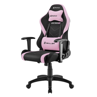 SHARKOON SKILLER SGS2 JR GAMING CHAIR W/ HEADREST & LUMBAR CUSHION (PINK)