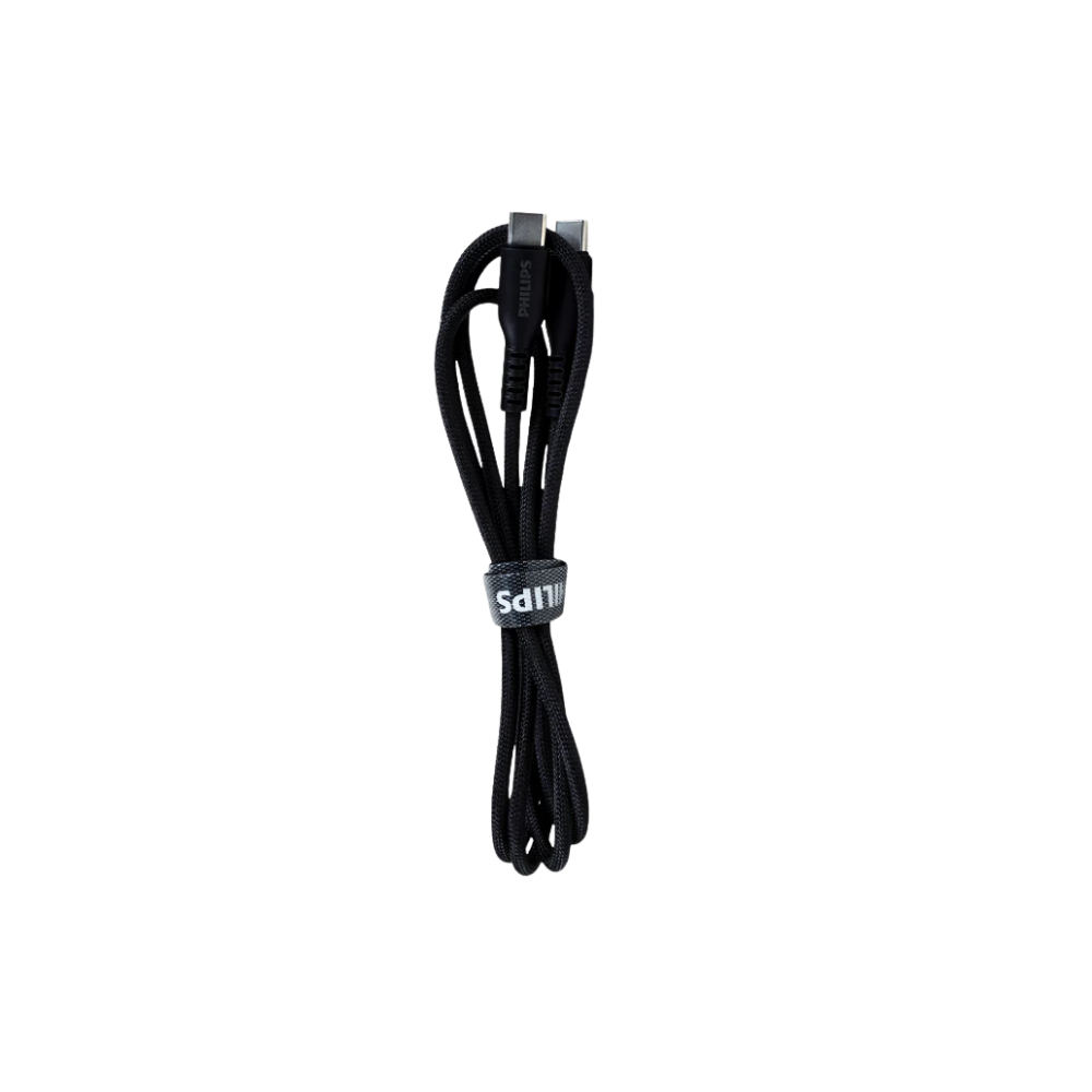 PHILIPS USB-C (M) TO USB-C (M) 60W BRAIDED CABLE (4FT/1.2M) BLACK