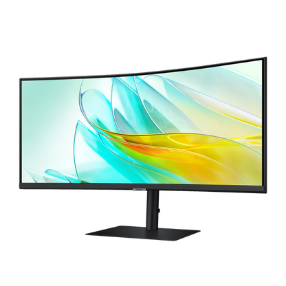 SAMSUNG VIEWFINITY S6 LS34C650UAEXXP 34" ULTRA WQHD CURVED MONITOR W/ SPKR WLMNT HAS (HDMI, DP, USB-C)