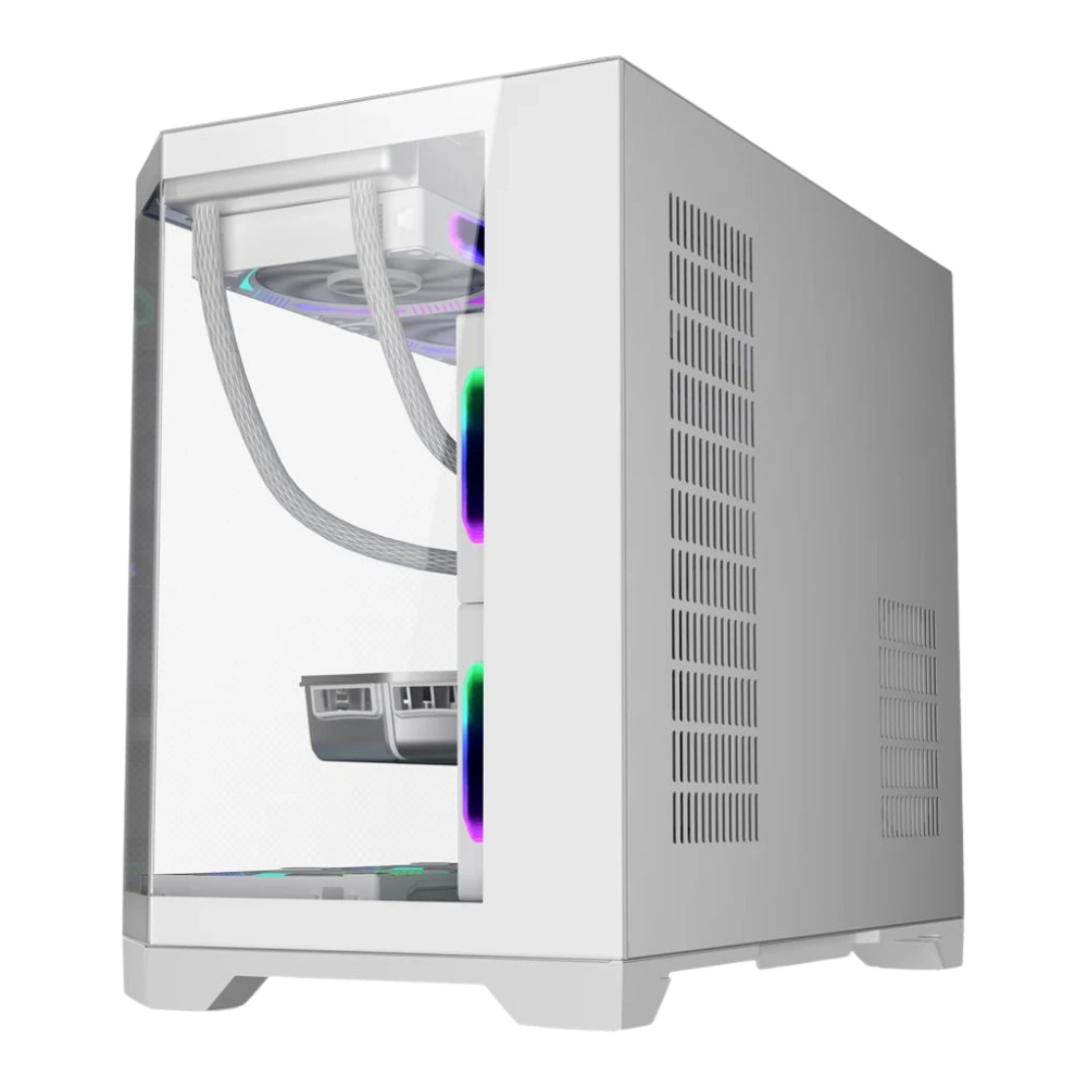 COOLMAN SPECTRA CASE M-ATX CASE W/ TEMPERED GLASS SIDE PANEL, LCD SCREEN