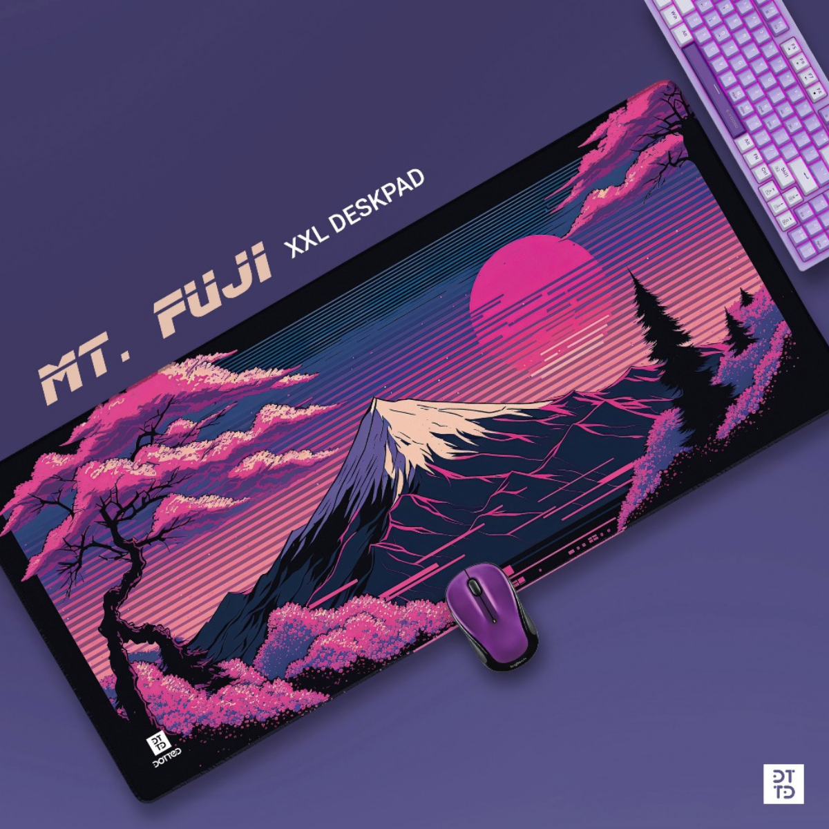 DOTTED MT FUJI 900X400MM DESK MAT (4MM)