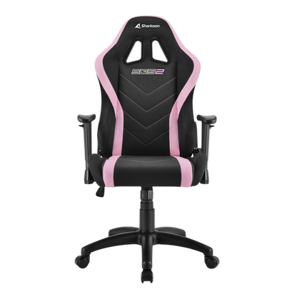 SHARKOON SKILLER SGS2 JR GAMING CHAIR W/ HEADREST & LUMBAR CUSHION (PINK)