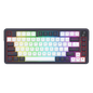 REDRAGON UCAL MAX RGB 81-KEY TRI-MODE MECHANICAL KEYBOARD W/ KNOB (LINEAR SWITCH/SWAPPBL) WHITE/RED