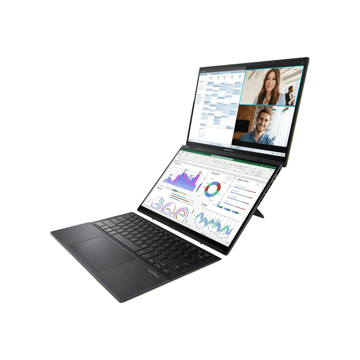 ASUS ZENBOOK DUO UX8406MA-PZ221WS ULTRA 7-155H/32GB/1TB NVME/14 120HZ/W11H/OFC21HS/TCH (GRY)