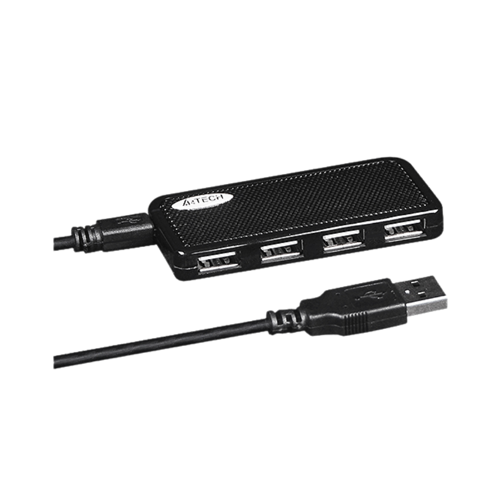 A4TECH HUB-64 USB 2.0 4PORTS BLACK (100CM)