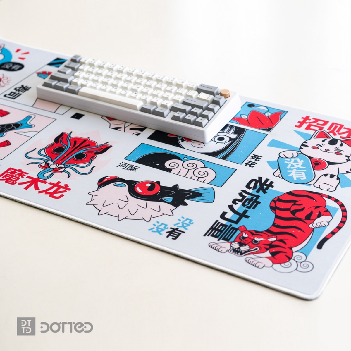 DOTTED AKIRA 900X400MM DESK MAT (4MM)