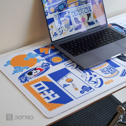 DOTTED AZURE 900X400MM DESK MAT (4MM)
