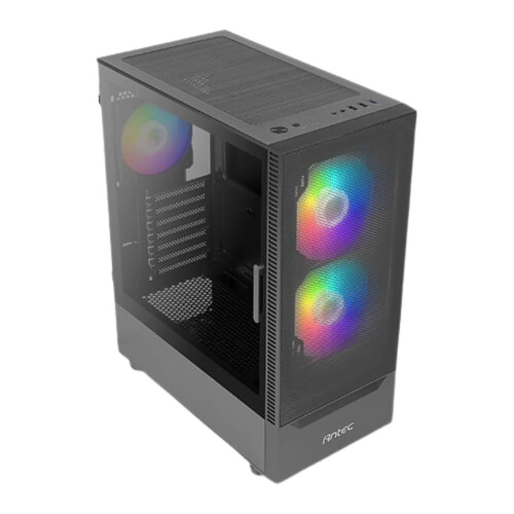 ANTEC NX410 MID TOWER CASE W/ TEMPERED GLASS SIDE PANEL, 3 ARGB FANS