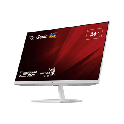 VIEWSONIC VA2430-H-W-6 23.8" WIDE FULL HD LED MONITOR WLMNT (VGA, HDMI) (WHITE)