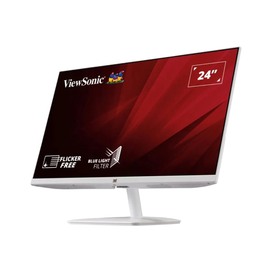 VIEWSONIC VA2430-H-W-6 23.8" WIDE FULL HD LED MONITOR WLMNT (VGA, HDMI) (WHITE)