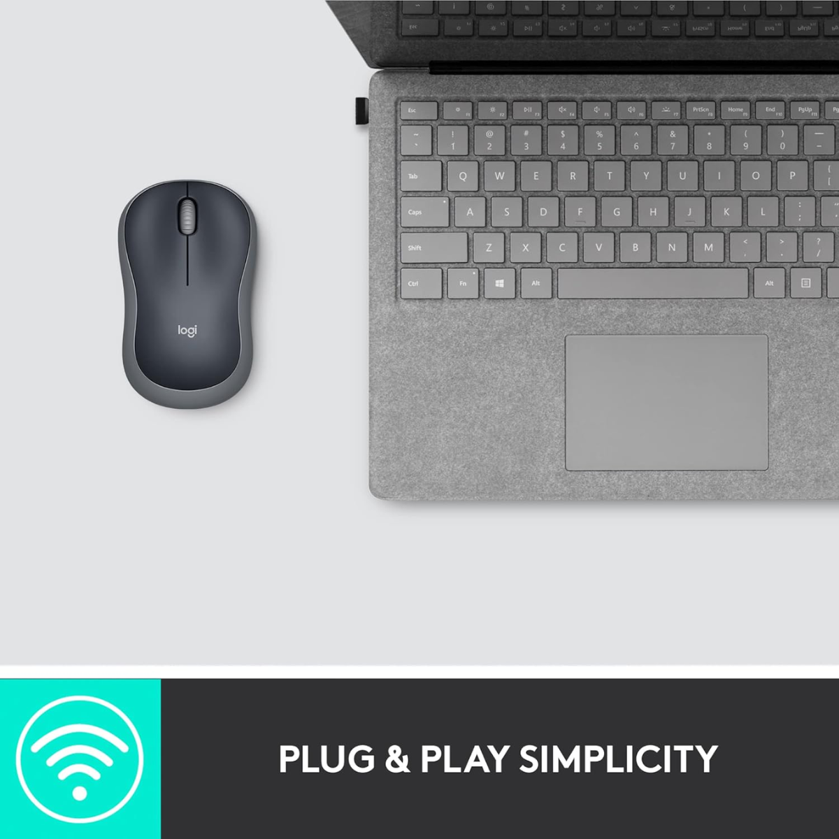 LOGITECH M185 WIRELESS MOUSE (BLACK/GRAY)