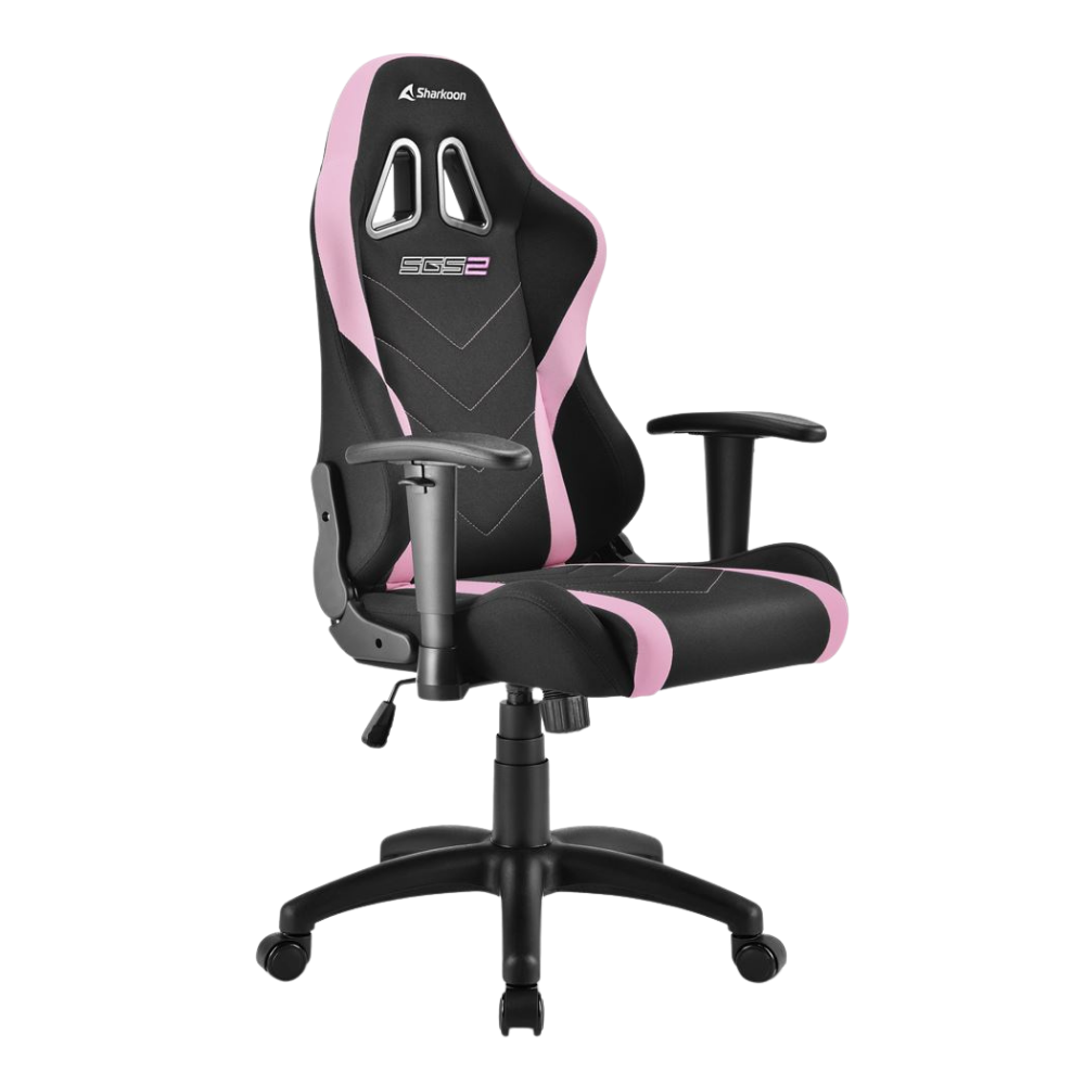 SHARKOON SKILLER SGS2 JR GAMING CHAIR W/ HEADREST & LUMBAR CUSHION (PINK)