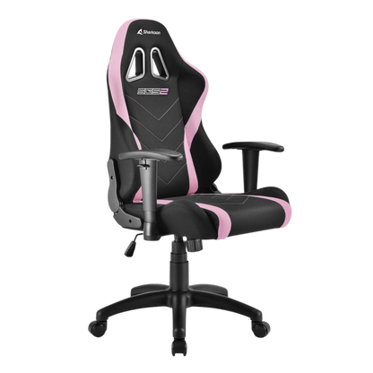SHARKOON SKILLER SGS2 JR GAMING CHAIR W/ HEADREST & LUMBAR CUSHION (PINK)