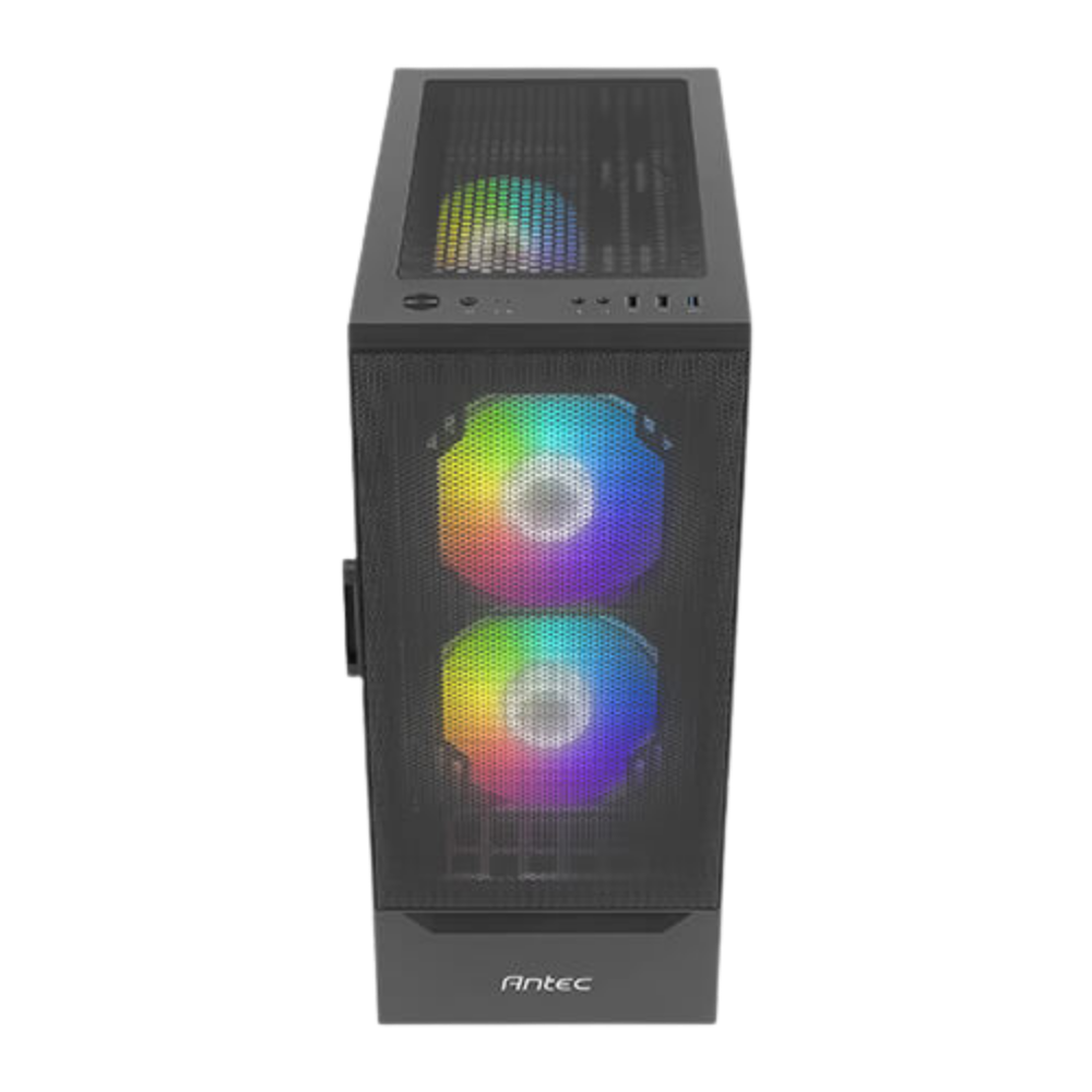 ANTEC NX410 MID TOWER CASE W/ TEMPERED GLASS SIDE PANEL, 3 ARGB FANS