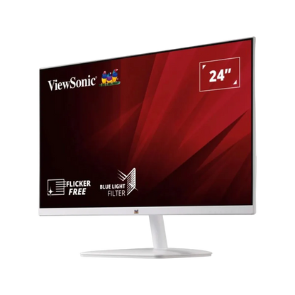 VIEWSONIC VA2430-H-W-6 23.8" WIDE FULL HD LED MONITOR WLMNT (VGA, HDMI) (WHITE)