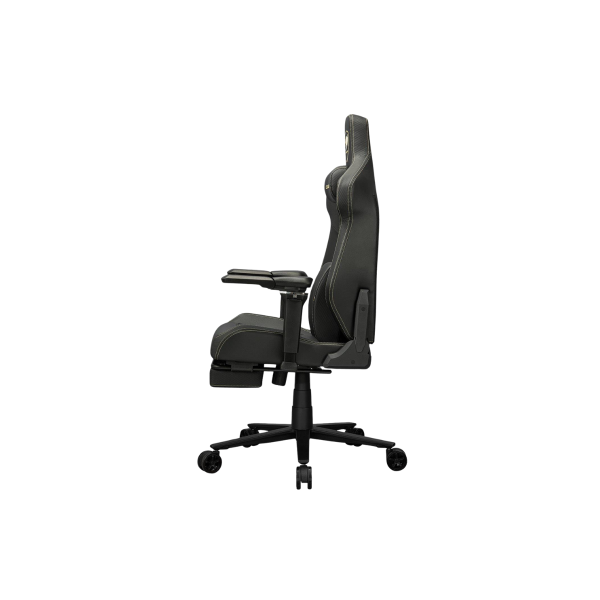 COUGAR ARMOR EVO M GAMING CHAIR W/ HEADREST & LUMBAR CUSHION, 5D-ARMREST (BLACK/GOLD)