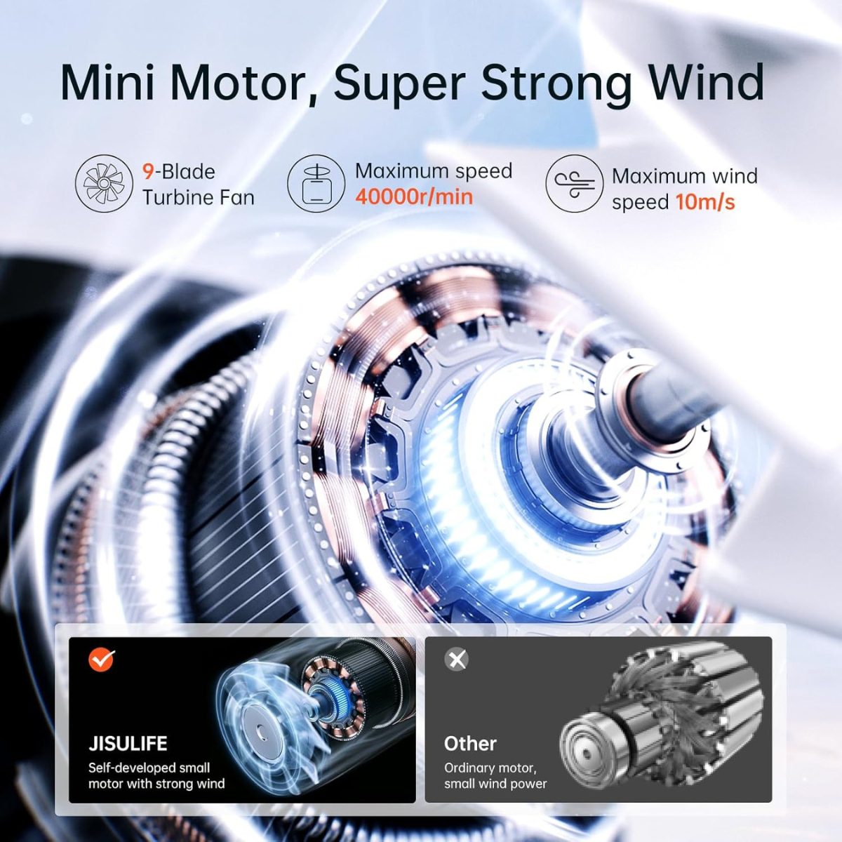 JISULIFE HANDHELD FAN LIFE9 5000MAH
