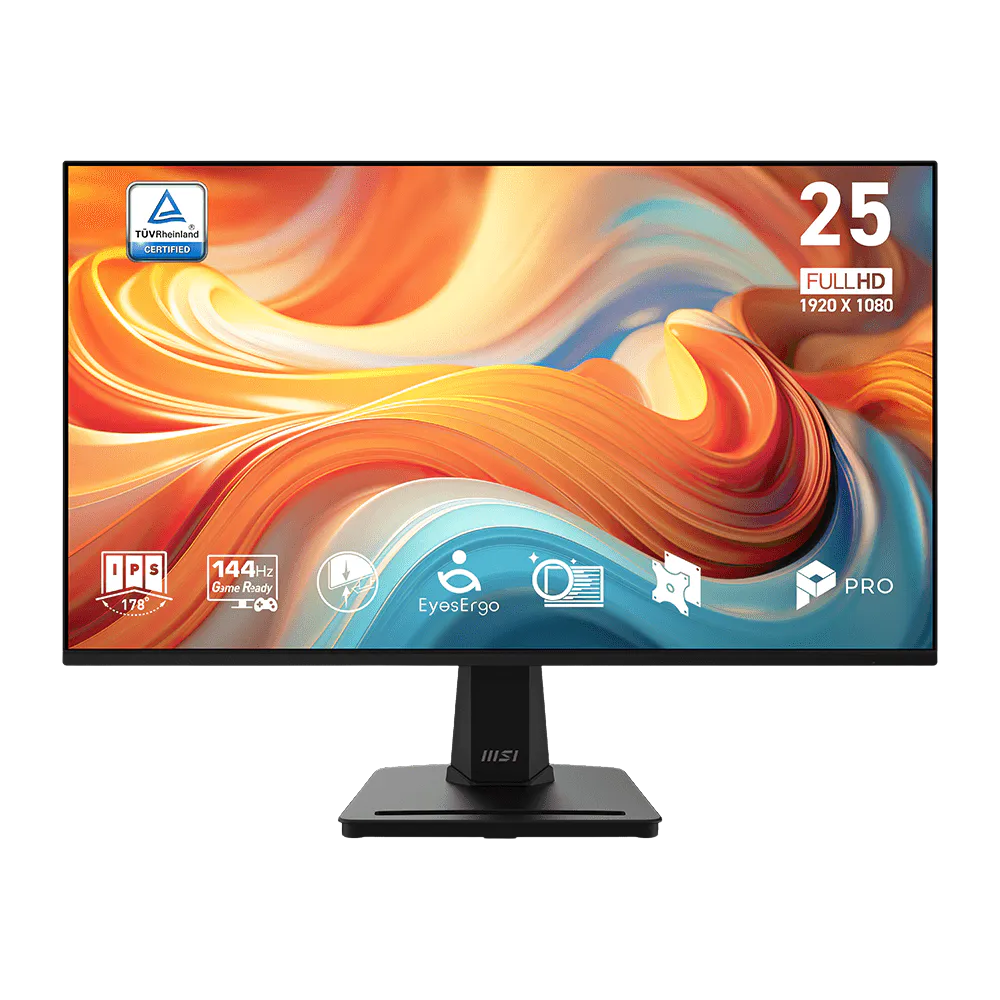 MSI PRO MP251 E14L 24.5" FHD LED IPS MONITOR 144HZ 1MS WLMNT W/ SPKR (HDMI, D-SUB)