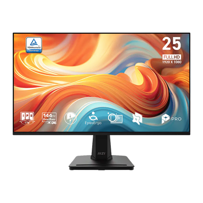 MSI PRO MP251 E14L 24.5" FHD LED IPS MONITOR 144HZ 1MS WLMNT W/ SPKR (HDMI, D-SUB)