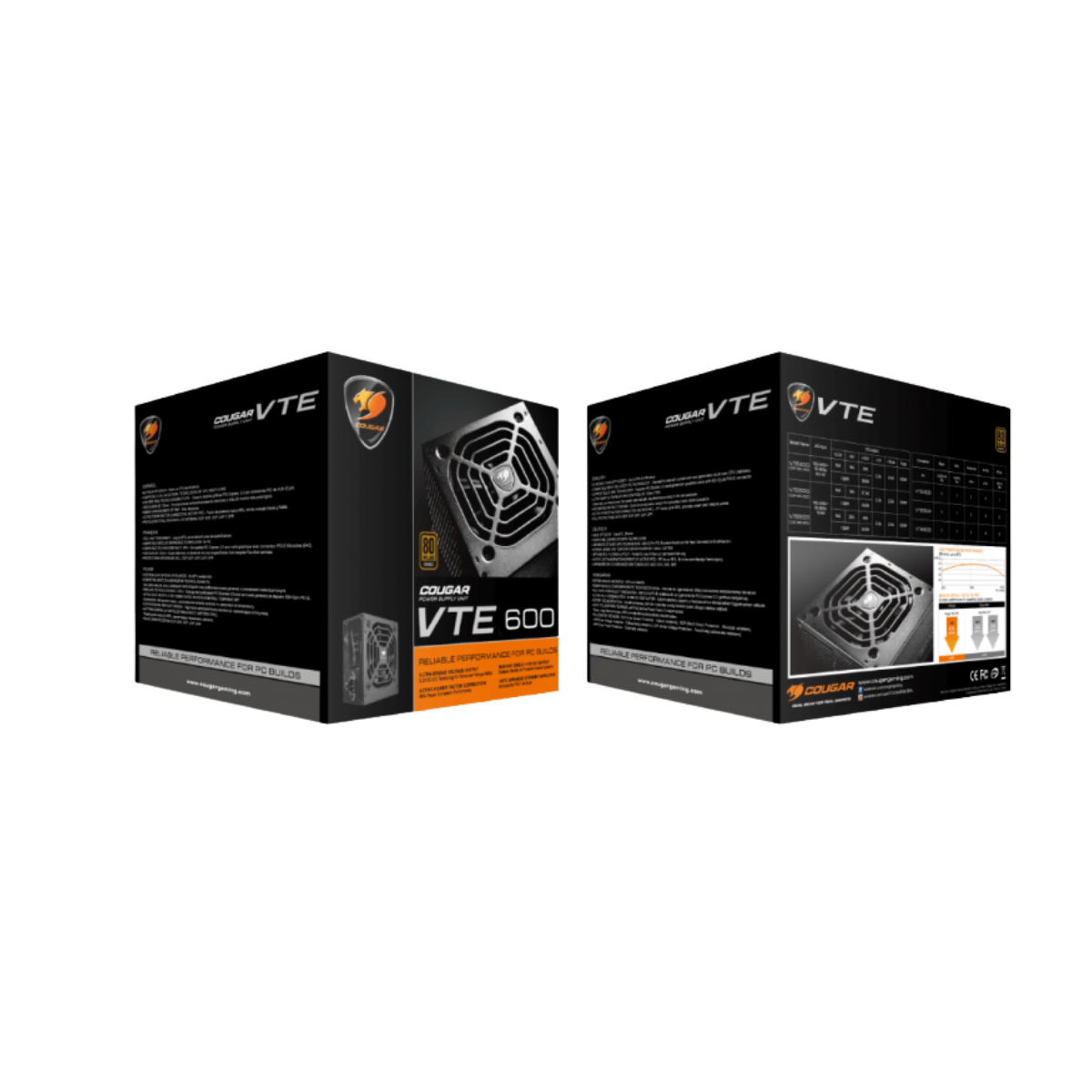 COUGAR VTE500 500W, 120MM FAN, ACTIVE PFC, 80-PLUS BRONZE