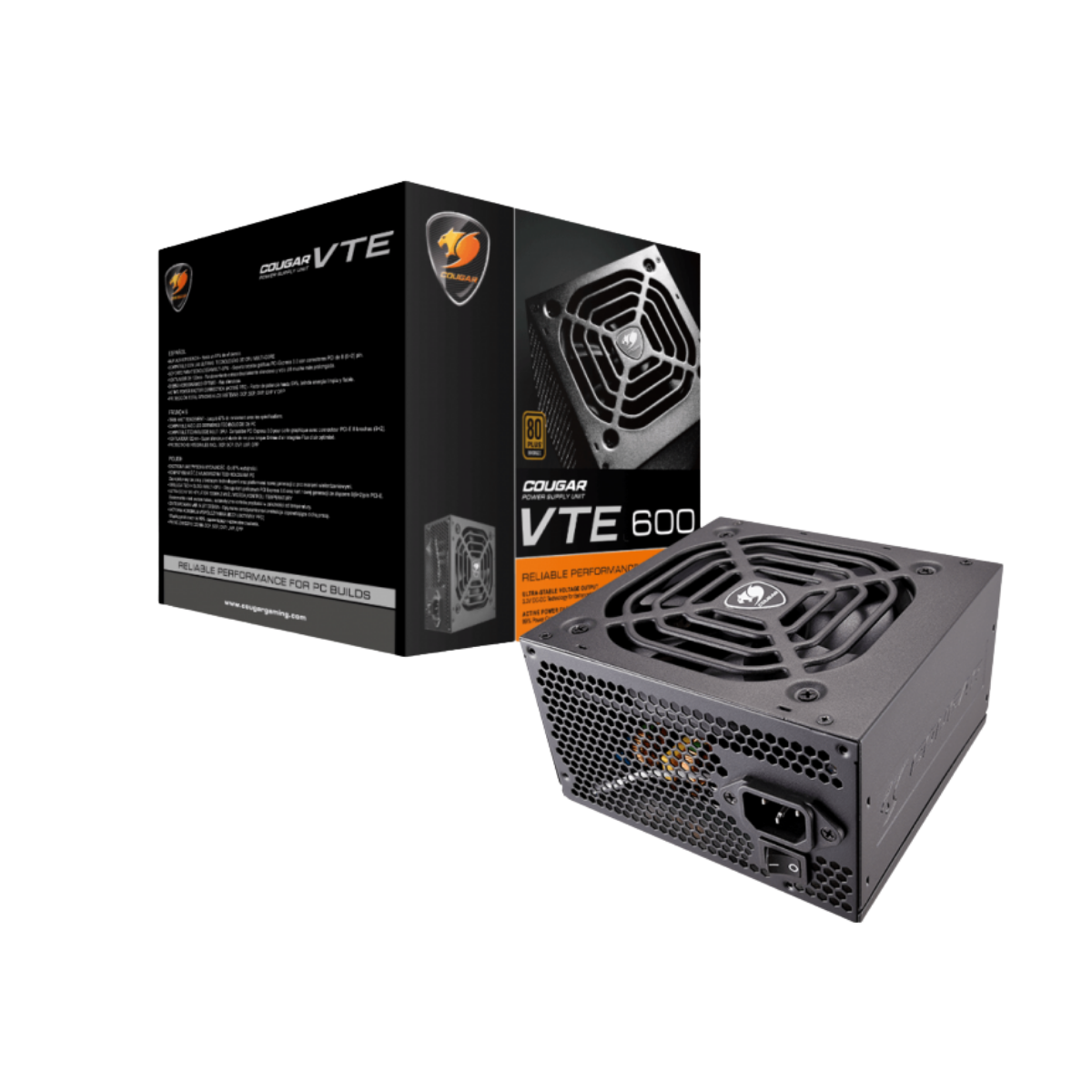 COUGAR VTE500 500W, 120MM FAN, ACTIVE PFC, 80-PLUS BRONZE