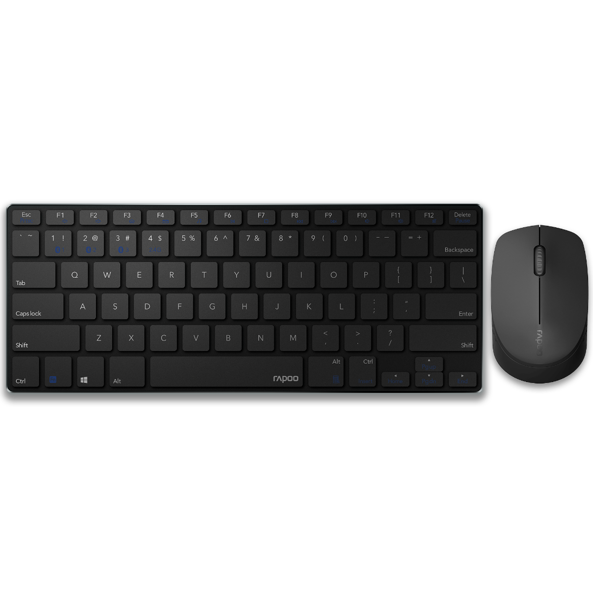 RAPOO 9000M MULTI-MODE WIRELESS ULTRA-SLIM KEYBOARD & MOUSE (BLACK)