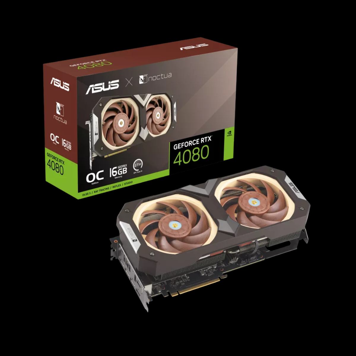ASUS RTX 4080 16GB 256BIT GDDR6X O16G-NOCTUA (2XHDMI, 3XDP)