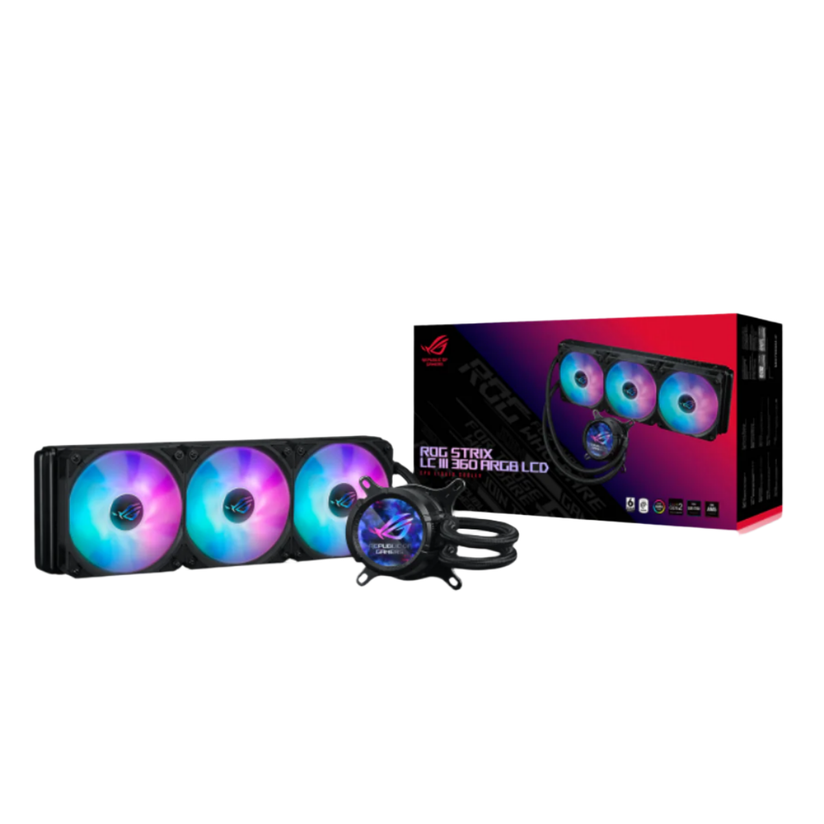 ASUS ROG STRIX LC III 360 ARGB LCD LIQUID CPU COOLER (BLACK)
