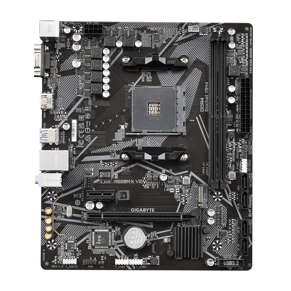 GIGABYTE A520M K V2 2DDR4 M.2 MOTHERBOARD (DB15, HDMI)