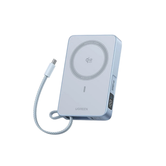 UGREEN PB773 MAGNETIC POWERBANK 10000MAH QI2 30W POWERBANK W/ BUILT-IN TYPE C CABLE