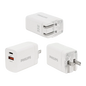 PHILIPS 33W 1XUSB-C, 1XUSB-A GAN WALL CHARGER (FOLDABLE PIN) WHITE