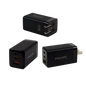 PHILIPS 65W 2XUSB-C, 1XUSB-A GAN WALL CHARGER (FOLDABLE PIN) BLACK