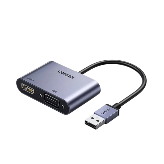 UGREEN USB TYPE-A (M) TO HDMI (F) AND VGA (F) CONVERTER