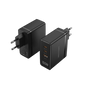 VENTION 100W (2XUSB-C, 1XUSB-A) GAN FAST CHARGER (BLACK)