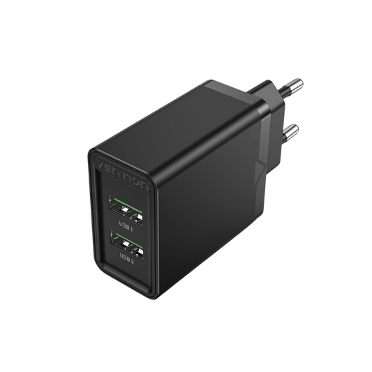 VENTION 36W (2XUSB-A) GANTECH CHARGER (BLACK)