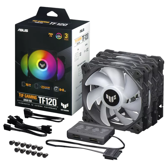 ASUS TUF GAMING TF120 ARGB FAN (BLACK) - PC Quickbuys