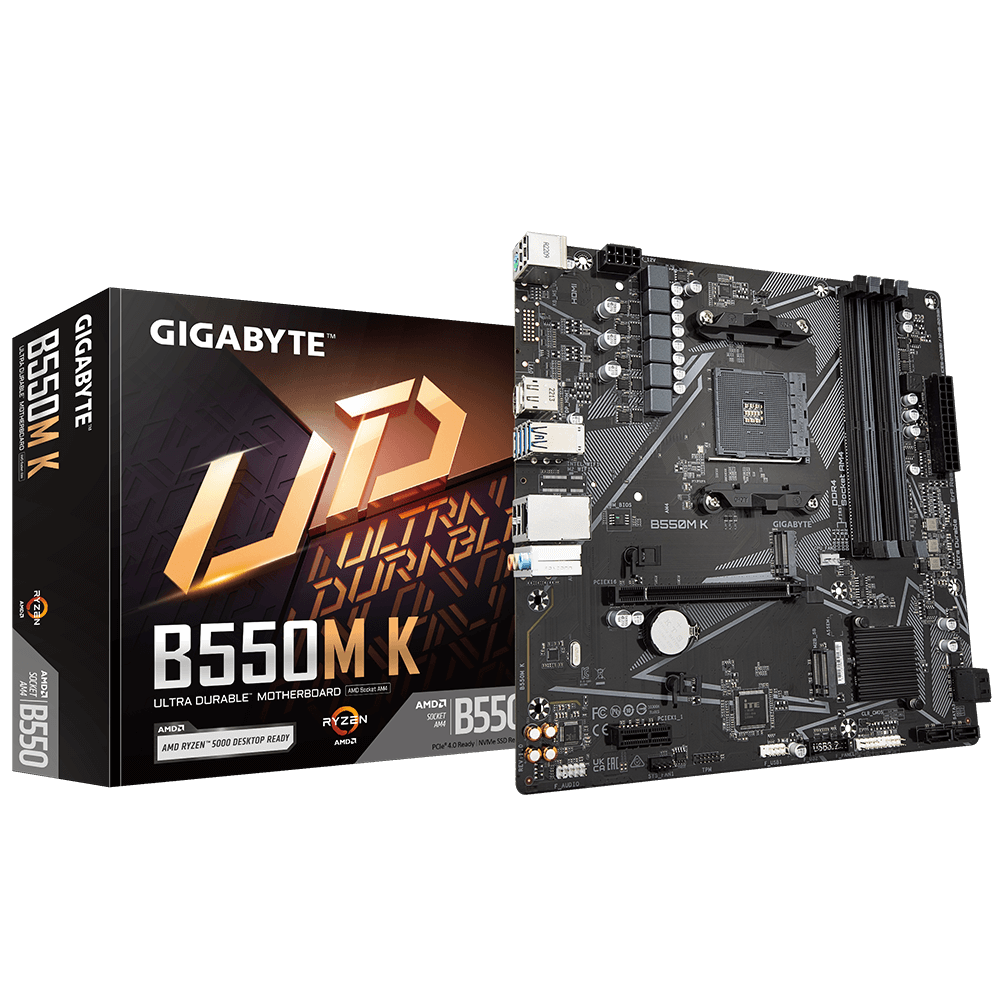 GIGABYTE GA-B550M-K 4DDR4 2XM.2 MOTHERBOARD (HDMI,DP)