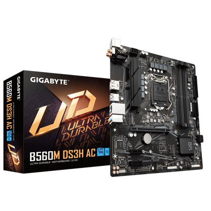 GIGABYTE B560M-DS3H AC 4DDR4 2XM.2 MOTHERBOARD (HDMI, DP)