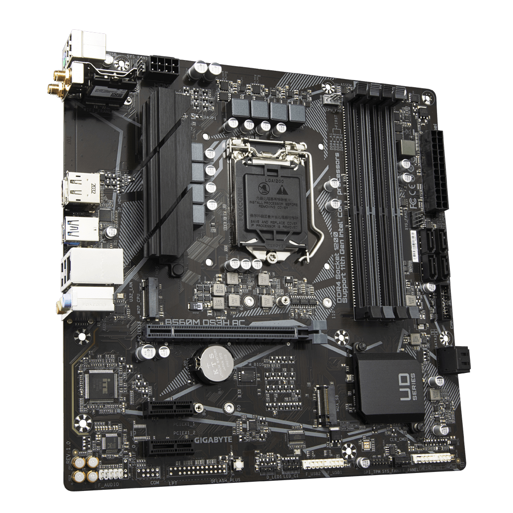 GIGABYTE B560M-DS3H AC 4DDR4 2XM.2 MOTHERBOARD (HDMI, DP)