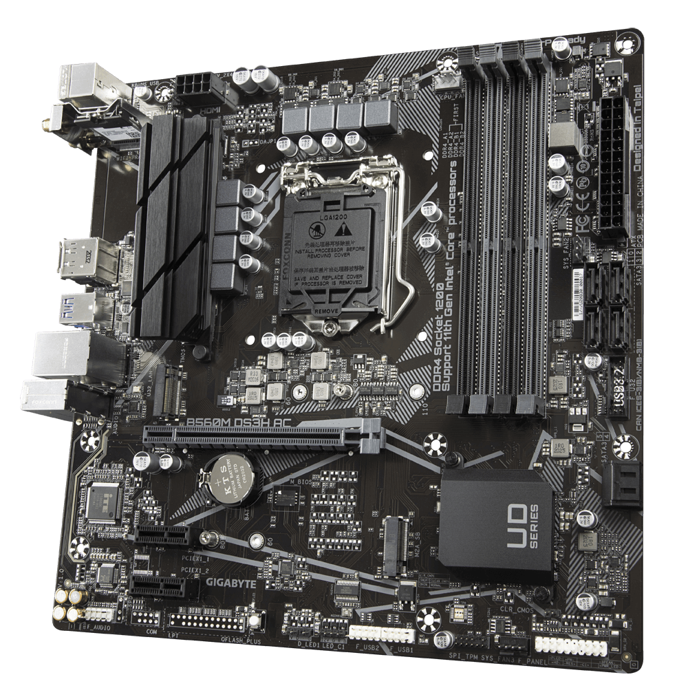 GIGABYTE B560M-DS3H AC 4DDR4 2XM.2 MOTHERBOARD (HDMI, DP)