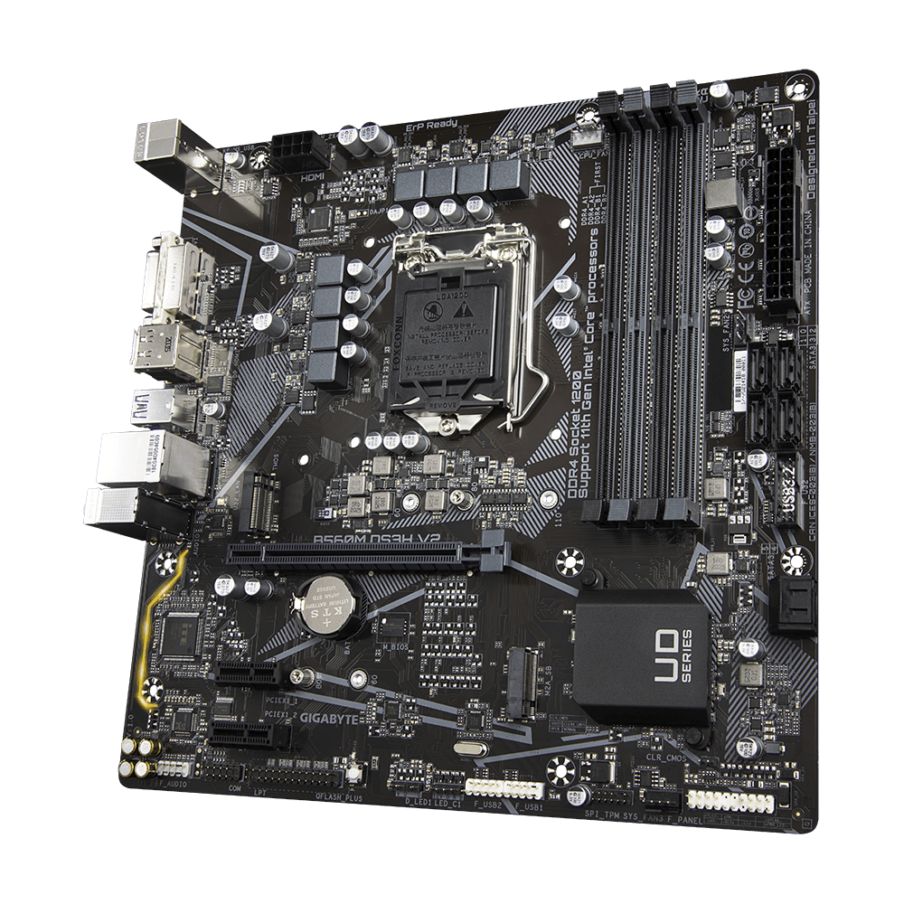 GIGABYTE B560M-DS3H V2 4DDR4 2XM.2 MOTHERBOARD (DVI, HDMI, DP)