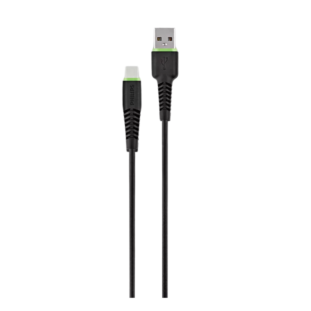 PHILIPS USB-A (M) TO USB-C (M) CABLE (4FT/1.2M) BLACK