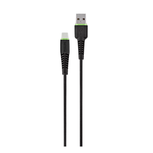 PHILIPS USB-A (M) TO USB-C (M) CABLE (4FT/1.2M) BLACK