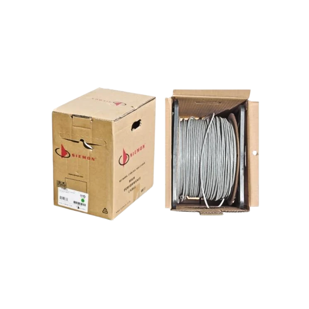 SIEMON UTP CABLE CAT6 24AWG 4PR SOLID COPPER (305M) GRAY