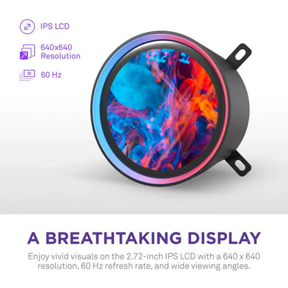 NZXT KRAKEN ELITE 360 RGB AIO LIQUID COOLER W/ LCD DISPLAY, RGB FANS