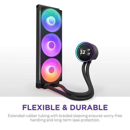 NZXT KRAKEN ELITE 360 RGB AIO LIQUID COOLER W/ LCD DISPLAY, RGB FANS