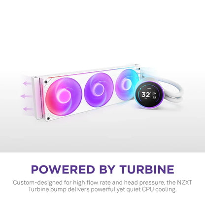 NZXT KRAKEN ELITE 360 RGB AIO LIQUID COOLER W/ LCD DISPLAY, RGB FANS