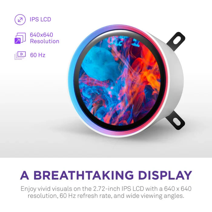 NZXT KRAKEN ELITE 360 RGB AIO LIQUID COOLER W/ LCD DISPLAY, RGB FANS